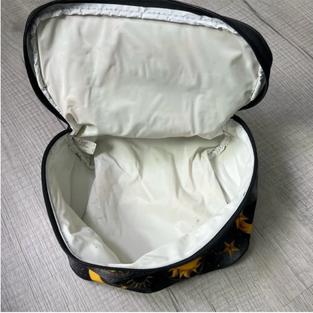 VTG OSCAR DE LA RENTA CELESTIAL SUN MOON STARS SOLAR TRAVEL COSMETIC MAKEUP CASE